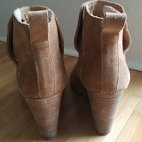 Lucky Brand Suede Wedge Heel Booties - Picture 4 of 8